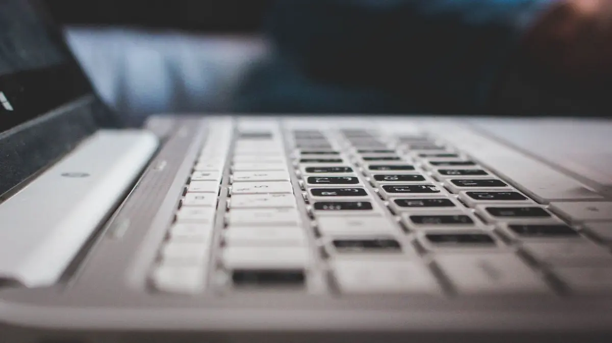Stock photo: laptop keyboard office desk