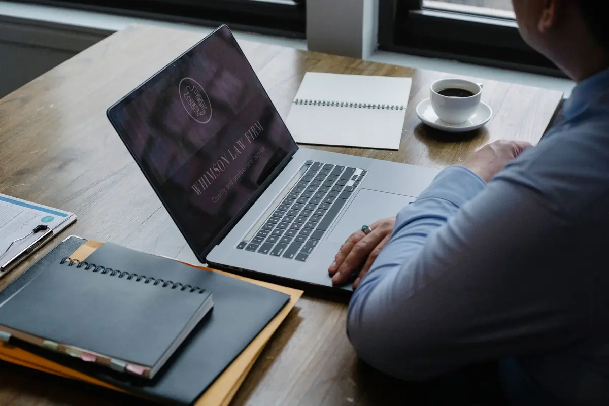 Stock photo: laptop, office desk, documents