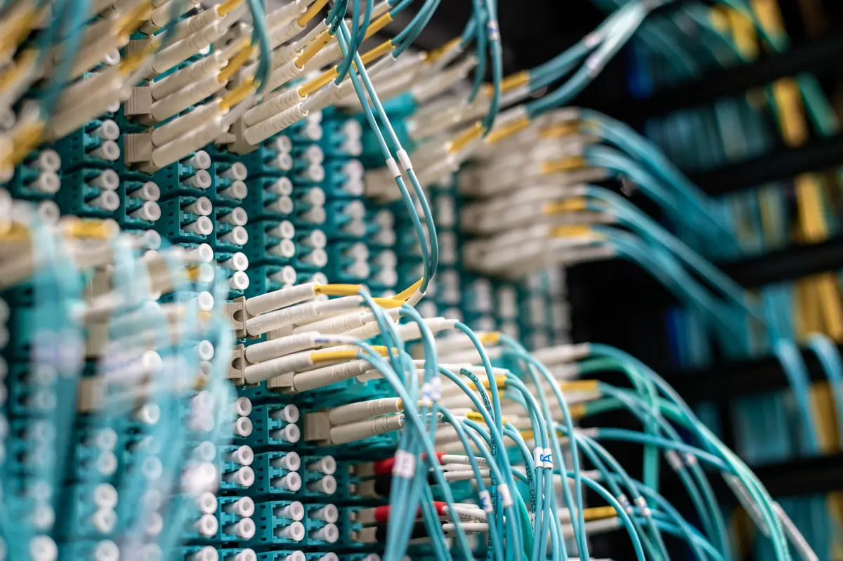 Stock photo: server racks, data cables