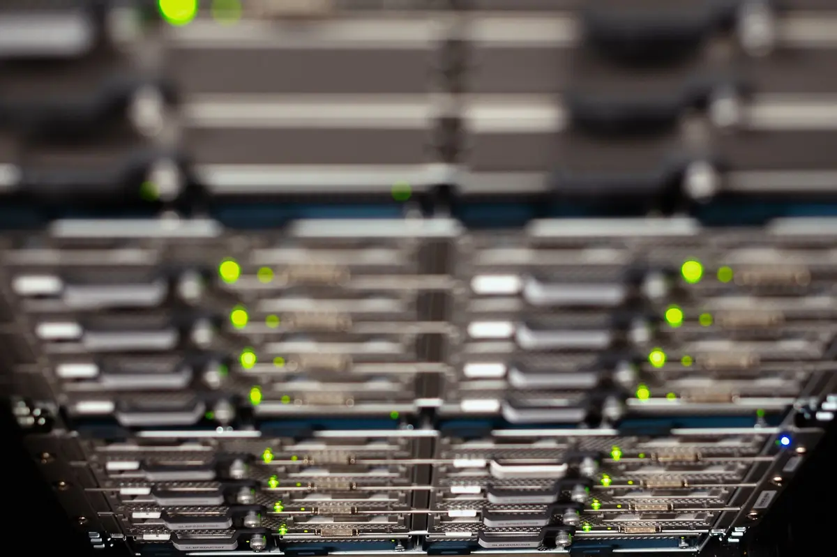 Stock photo: server racks data center