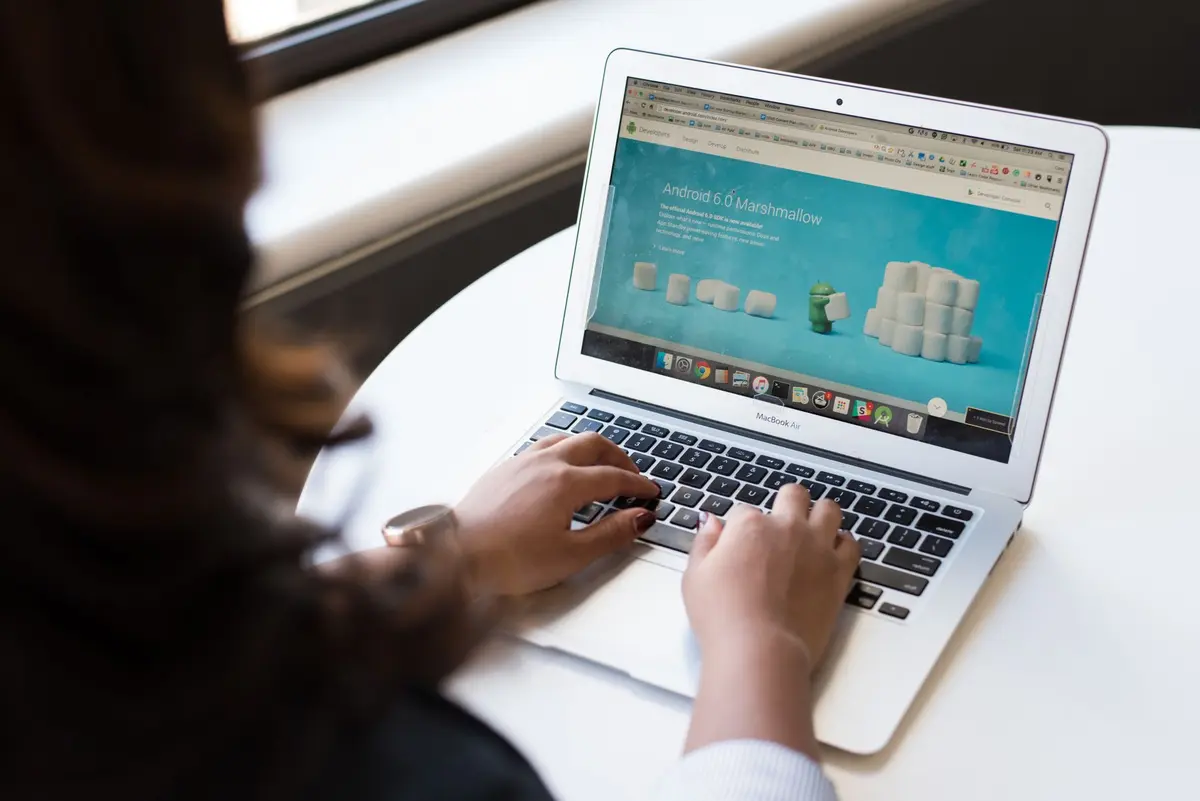 Stock photo: laptop office desk keyboard