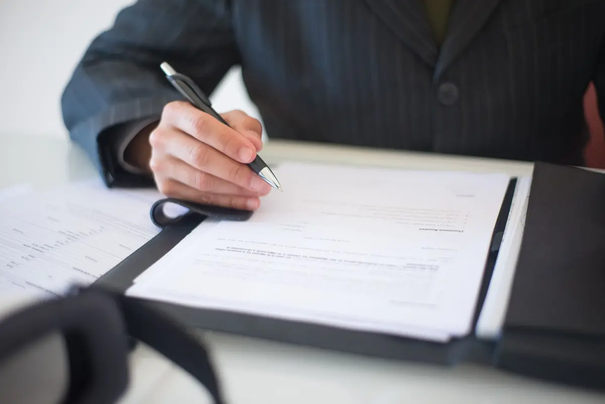 Stock photo: documents on office desk